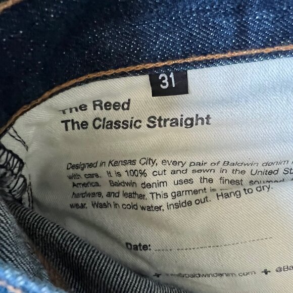 Baldwin Men's Straight Jeans - Dark Blue - Picture 8 of 15